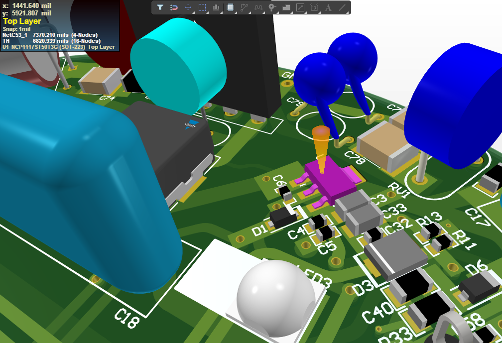 Screenshot of multiple CAD circuit tools in Altium Designer