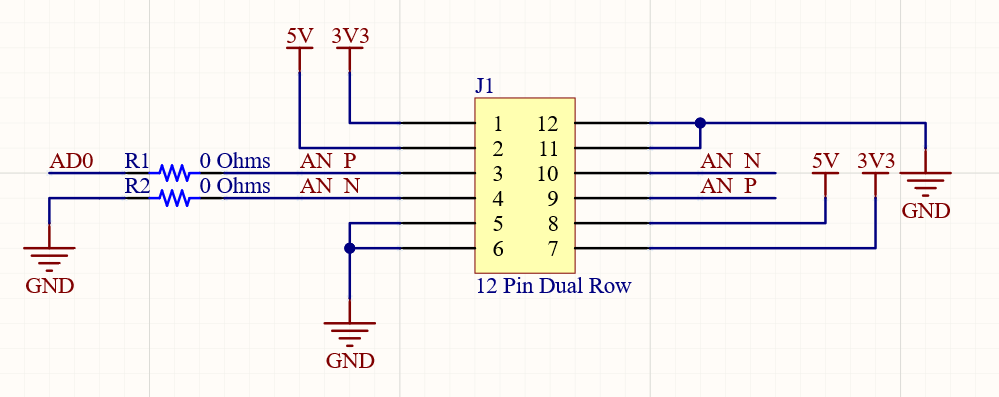 Cardedge Schematic with 12 pin header