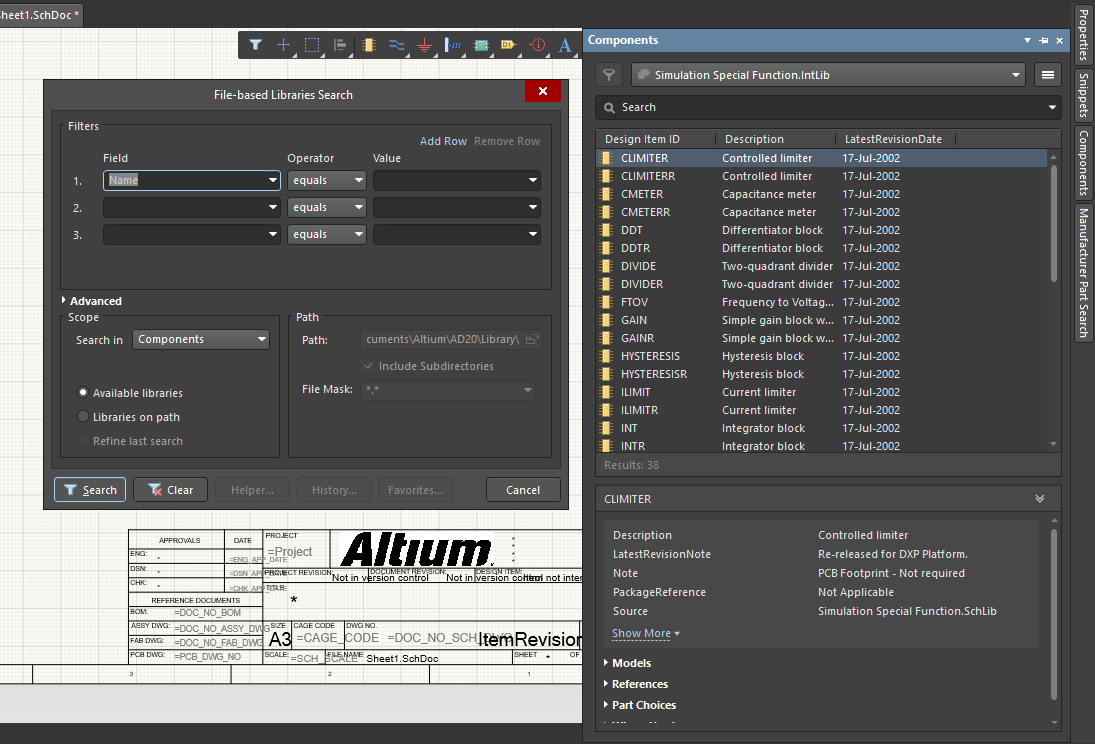 Altium Designer schematic tutorial component selection